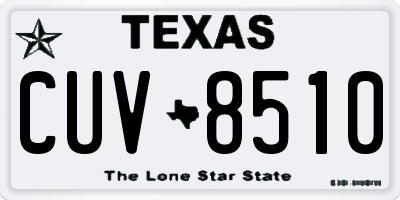TX license plate CUV8510