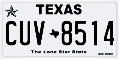 TX license plate CUV8514