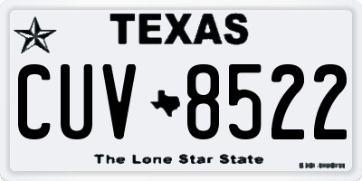 TX license plate CUV8522