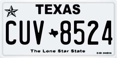 TX license plate CUV8524
