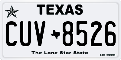 TX license plate CUV8526