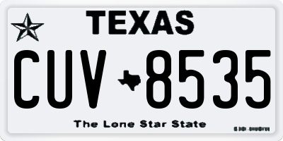 TX license plate CUV8535