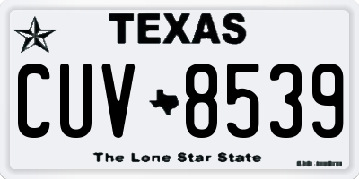 TX license plate CUV8539