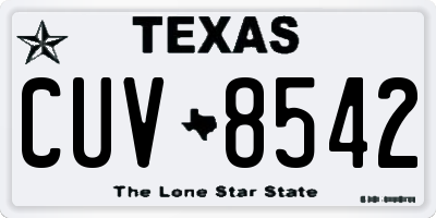 TX license plate CUV8542