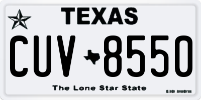 TX license plate CUV8550