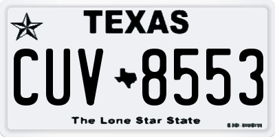 TX license plate CUV8553