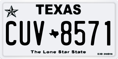 TX license plate CUV8571