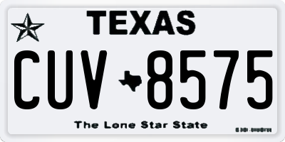 TX license plate CUV8575