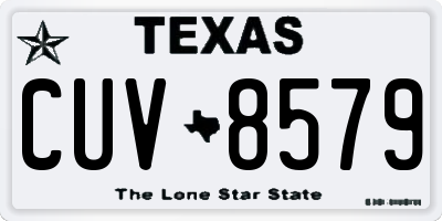 TX license plate CUV8579