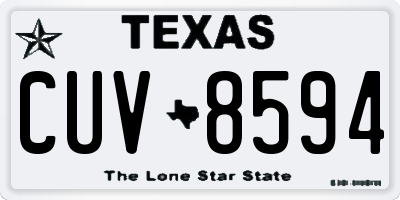 TX license plate CUV8594
