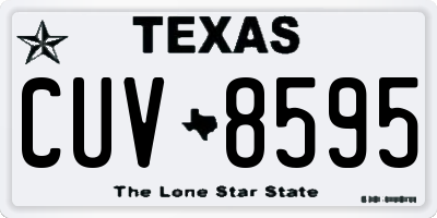 TX license plate CUV8595