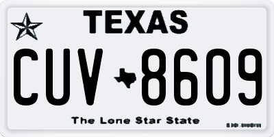 TX license plate CUV8609