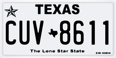 TX license plate CUV8611