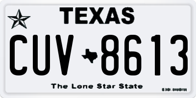 TX license plate CUV8613
