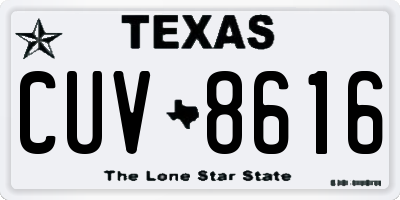 TX license plate CUV8616