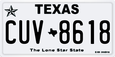 TX license plate CUV8618