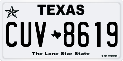 TX license plate CUV8619