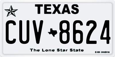 TX license plate CUV8624