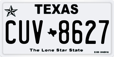 TX license plate CUV8627