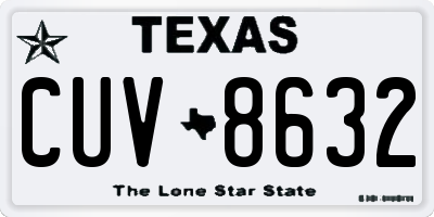 TX license plate CUV8632