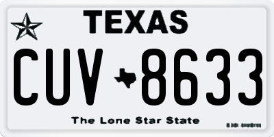 TX license plate CUV8633
