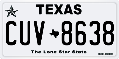 TX license plate CUV8638