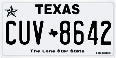TX license plate CUV8642