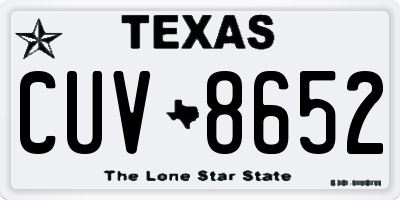 TX license plate CUV8652