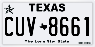 TX license plate CUV8661