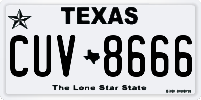 TX license plate CUV8666