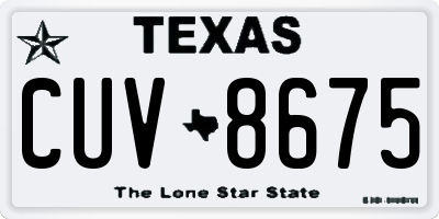 TX license plate CUV8675
