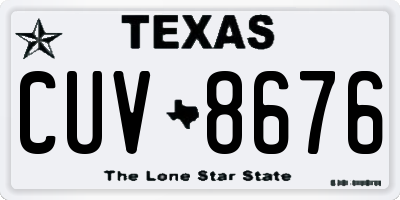 TX license plate CUV8676