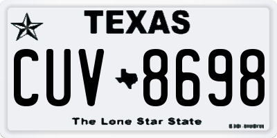 TX license plate CUV8698