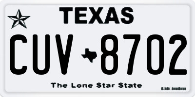TX license plate CUV8702