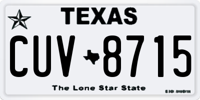 TX license plate CUV8715