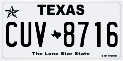 TX license plate CUV8716