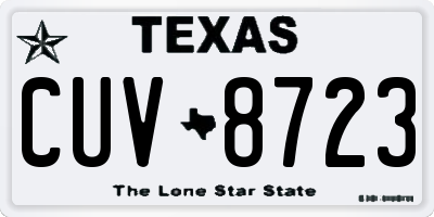 TX license plate CUV8723