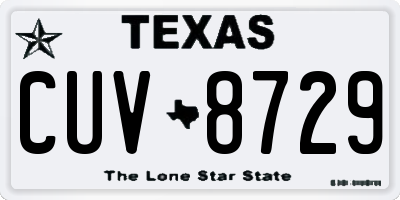 TX license plate CUV8729