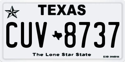TX license plate CUV8737