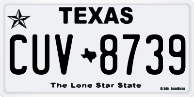 TX license plate CUV8739