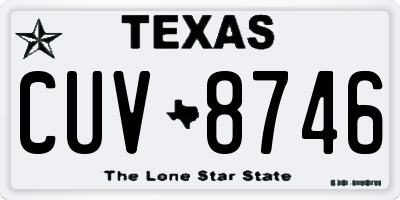 TX license plate CUV8746