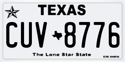 TX license plate CUV8776