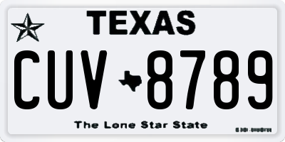 TX license plate CUV8789
