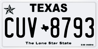 TX license plate CUV8793