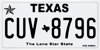TX license plate CUV8796
