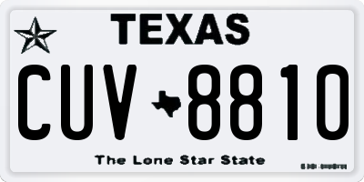 TX license plate CUV8810