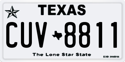 TX license plate CUV8811