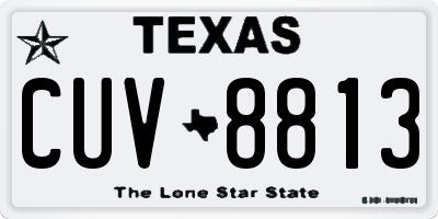 TX license plate CUV8813
