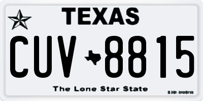 TX license plate CUV8815