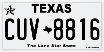 TX license plate CUV8816